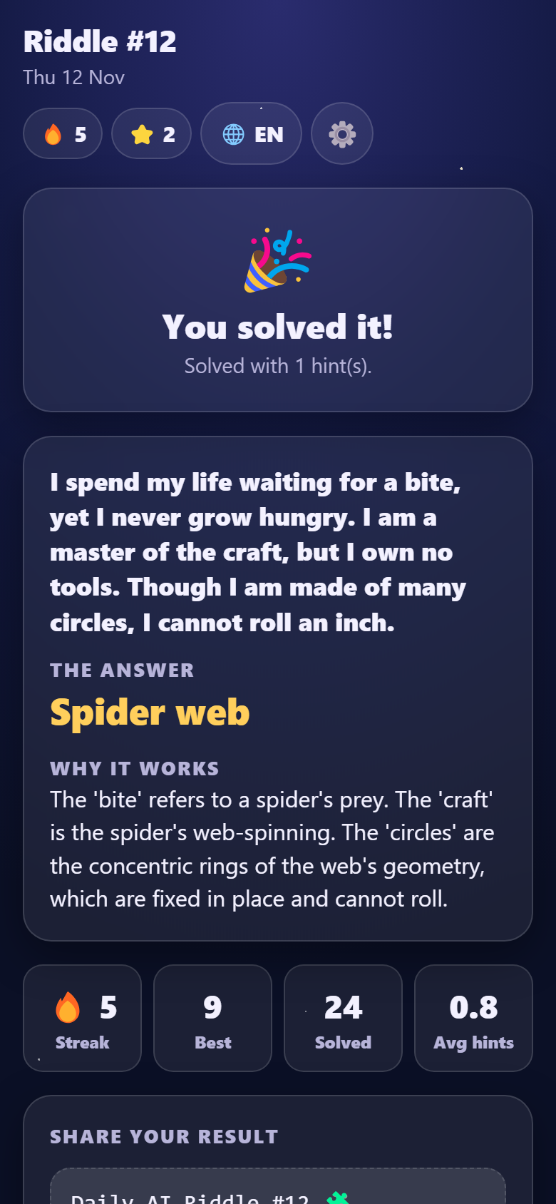 Solved, with the explanation