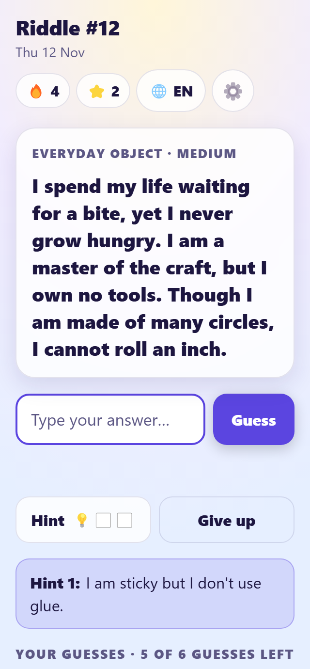 Day theme on a small phone